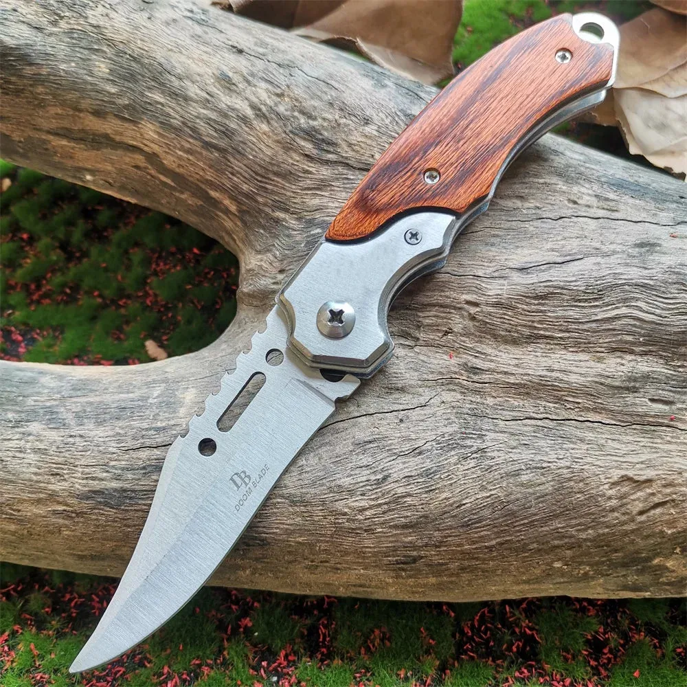 Folding LED Pocket Knife for Hunting and Survival