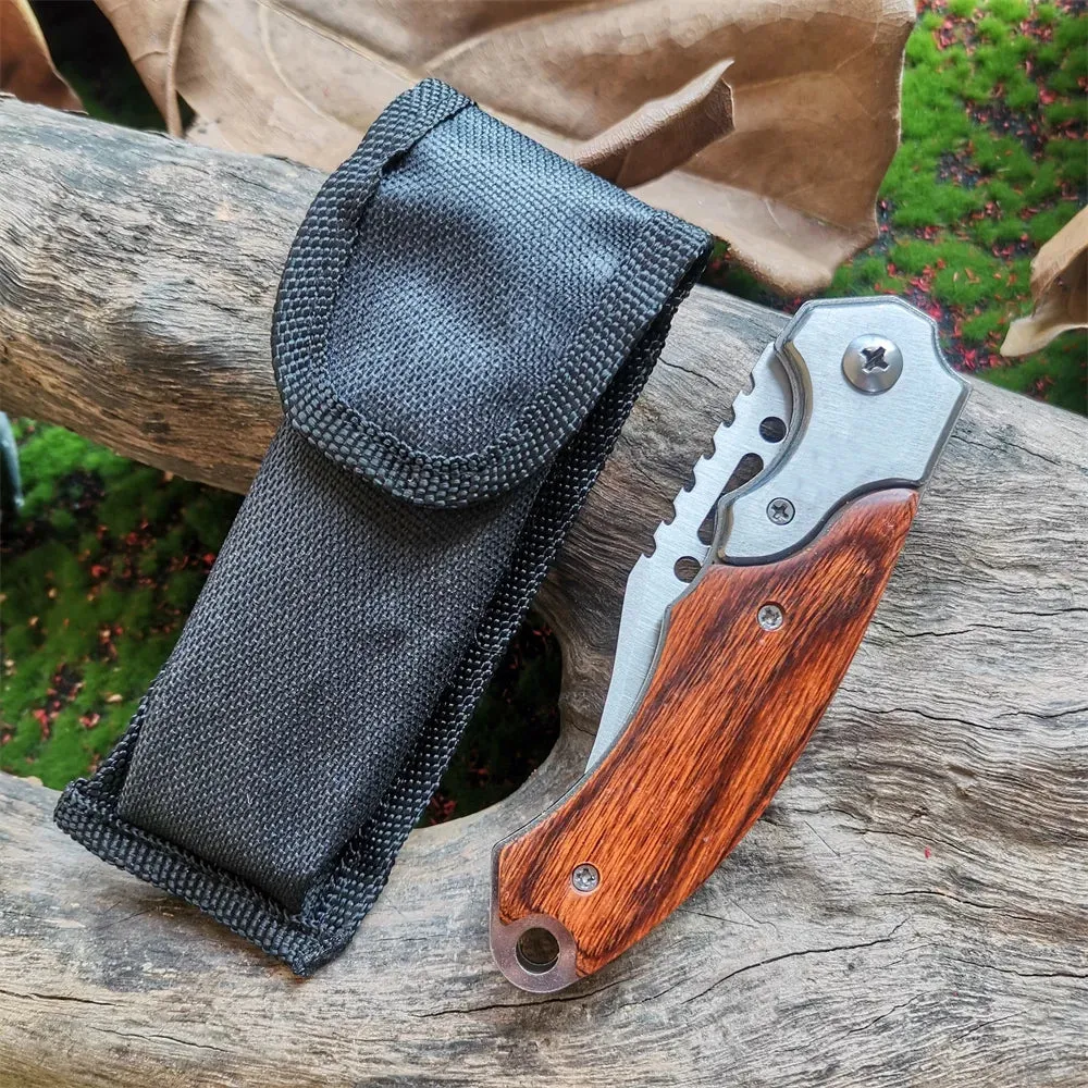 Folding LED Pocket Knife for Hunting and Survival