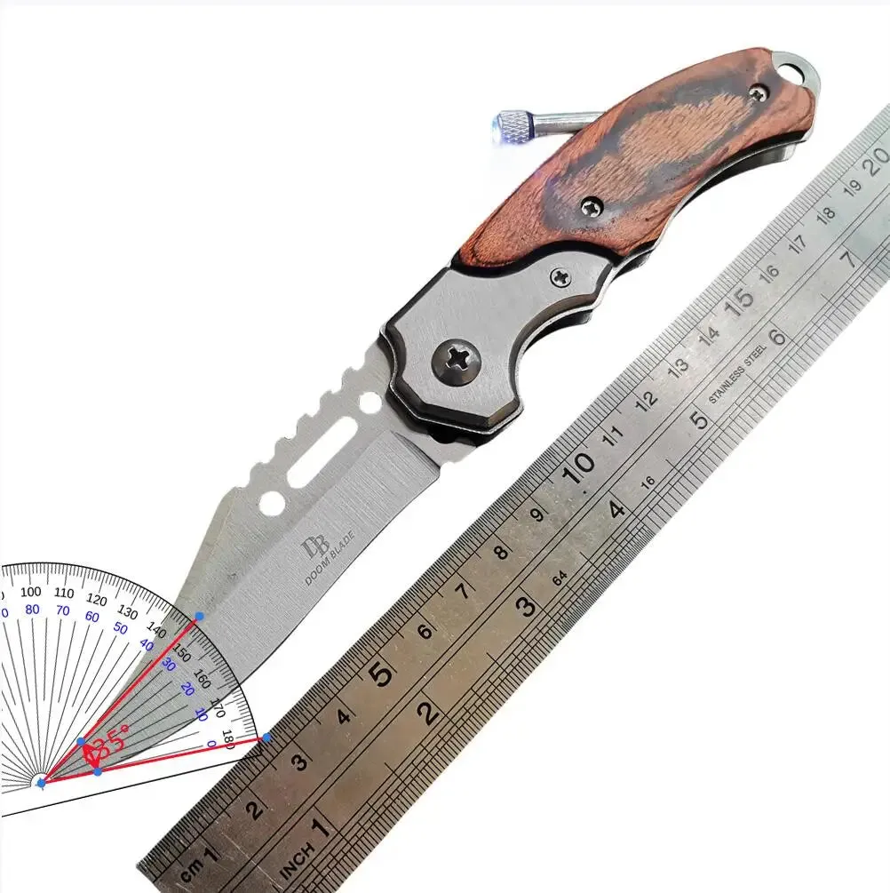 Folding LED Pocket Knife for Hunting and Survival