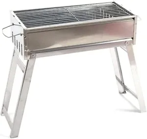 Folding Outdoor Charcoal BBQ Grill For 3-8 People, Portable Barbecue Shelf For Beach, Camping, Picnic, And Parties