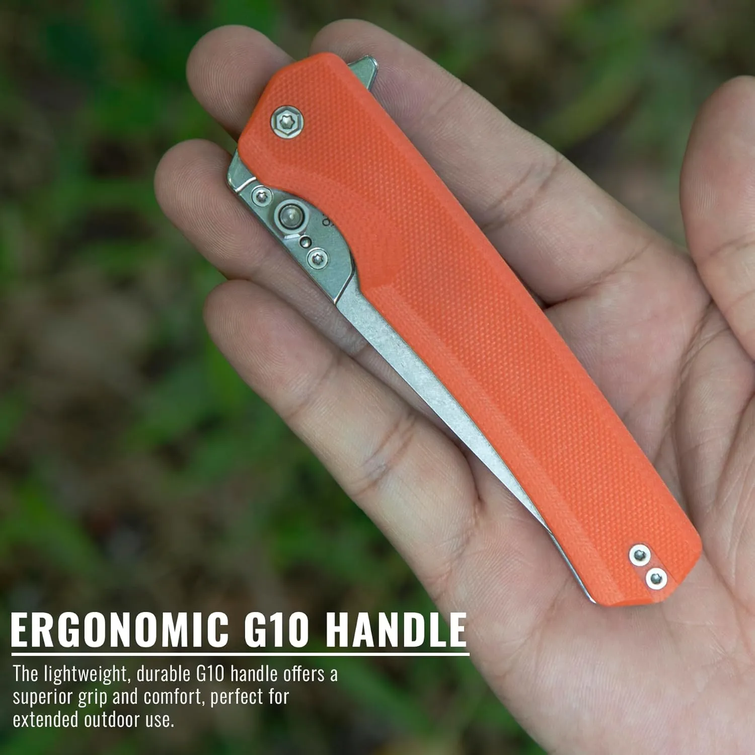 Folding Pocket Flipper Knife, 4pcs Replaceable Blades, 3.5" 440 Steel Blade G10 Handle EDC Knife with Pocket Clip for Men Women, Sharp Camping Survival Hiking, Outdoor or Indoor Carry Knives