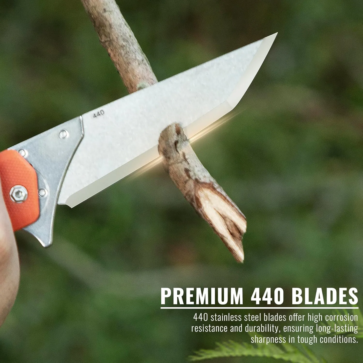 Folding Pocket Flipper Knife, 4pcs Replaceable Blades, 3.5" 440 Steel Blade G10 Handle EDC Knife with Pocket Clip for Men Women, Sharp Camping Survival Hiking, Outdoor or Indoor Carry Knives