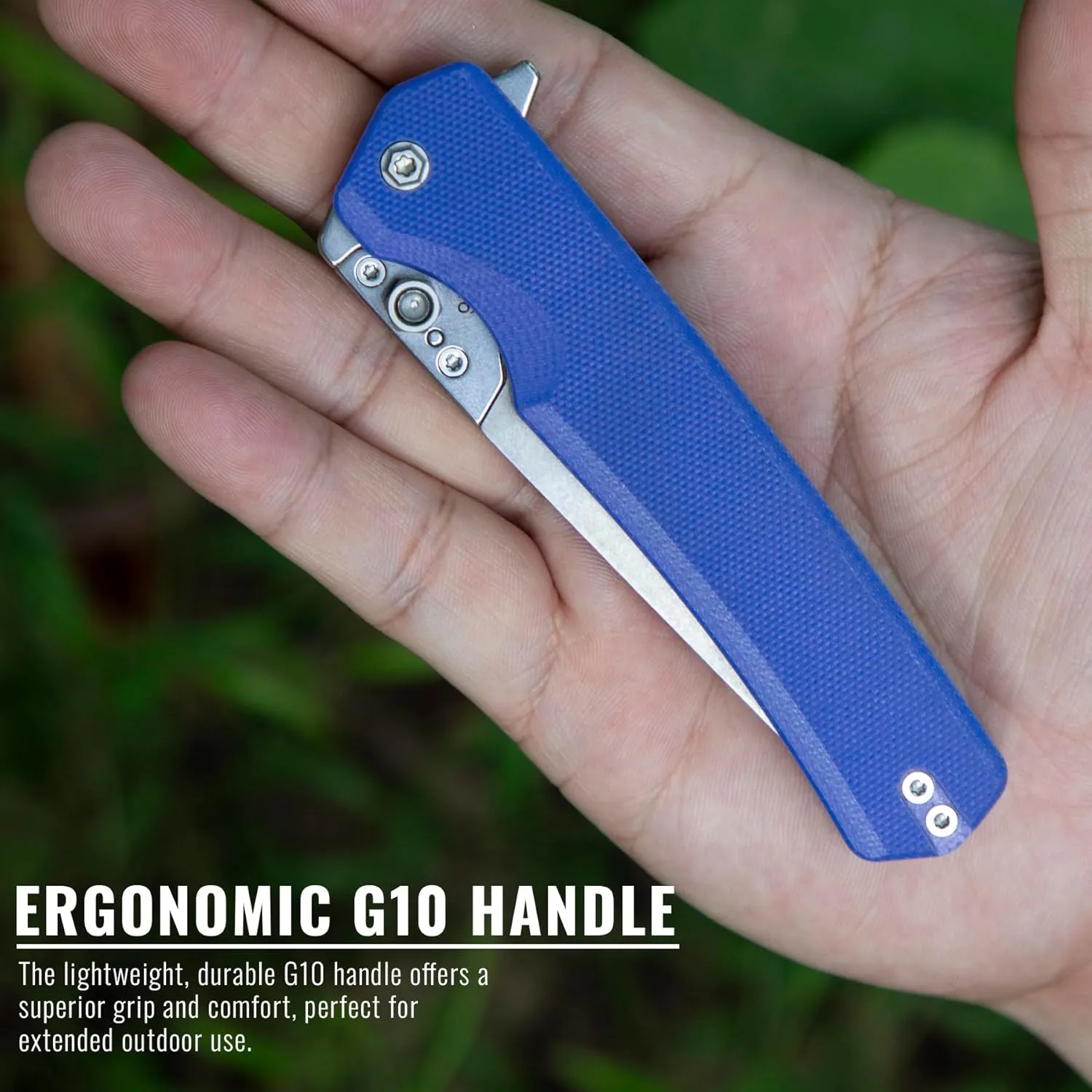 Folding Pocket Flipper Knife, 4pcs Replaceable Blades, 3.5" 440 Steel Blade G10 Handle EDC Knife with Pocket Clip for Men Women, Sharp Camping Survival Hiking, Outdoor or Indoor Carry Knives