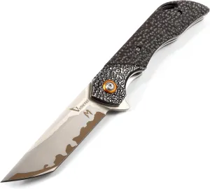 Folding Pocket Knife with D2 Blade – Ebony G10 Handle, Thumb Stud – Compact & Durable EDC Tactical Knife for Outdoor, Camping, Hiking, Hunting, Survival
