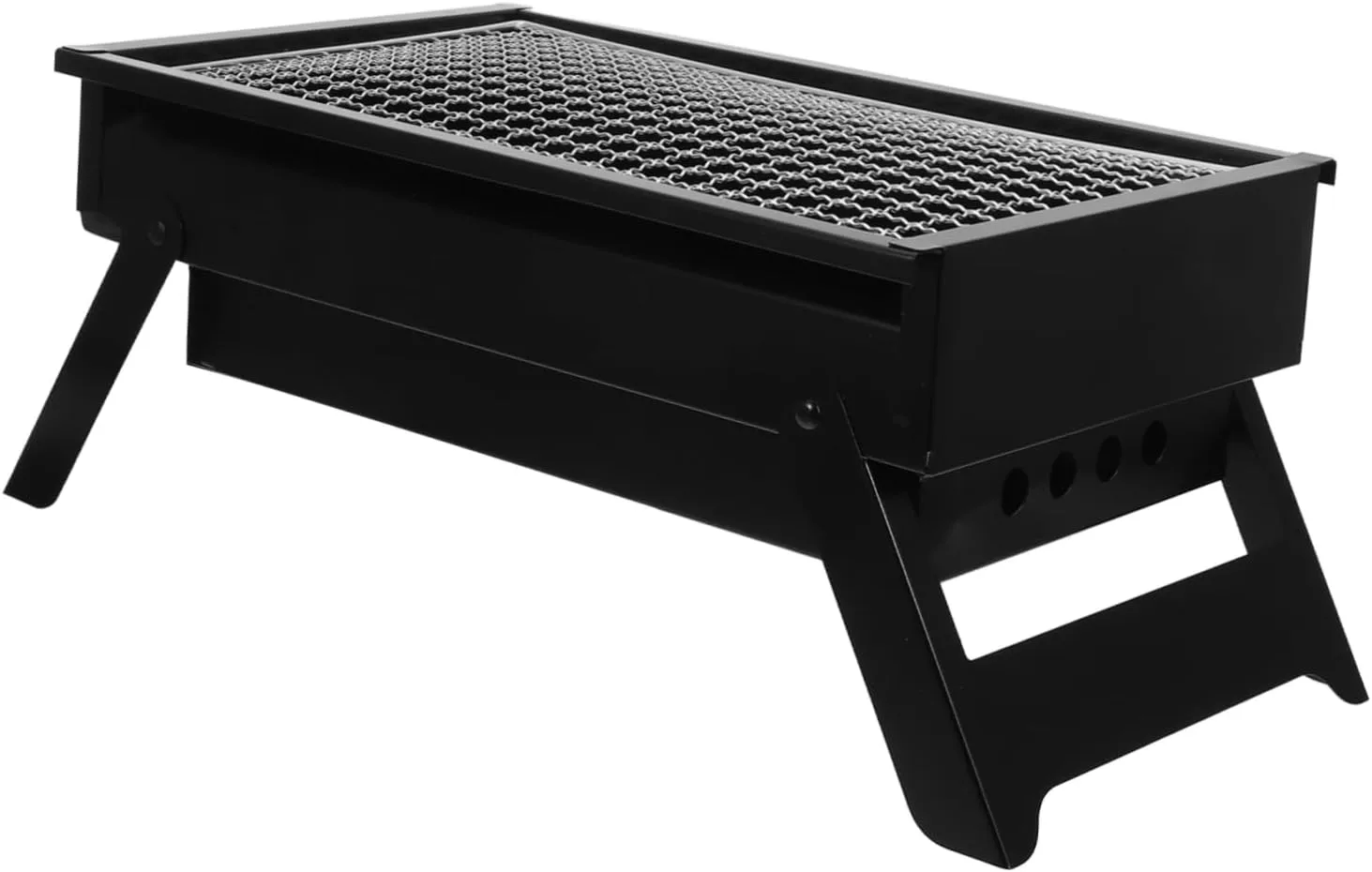 Folding Portable Charcoal Grill with Upgraded Pullout Box Outdoor Barbecue Grill for Camping Backyard and Picnics Compact Design for People Durable and Easy to Clean