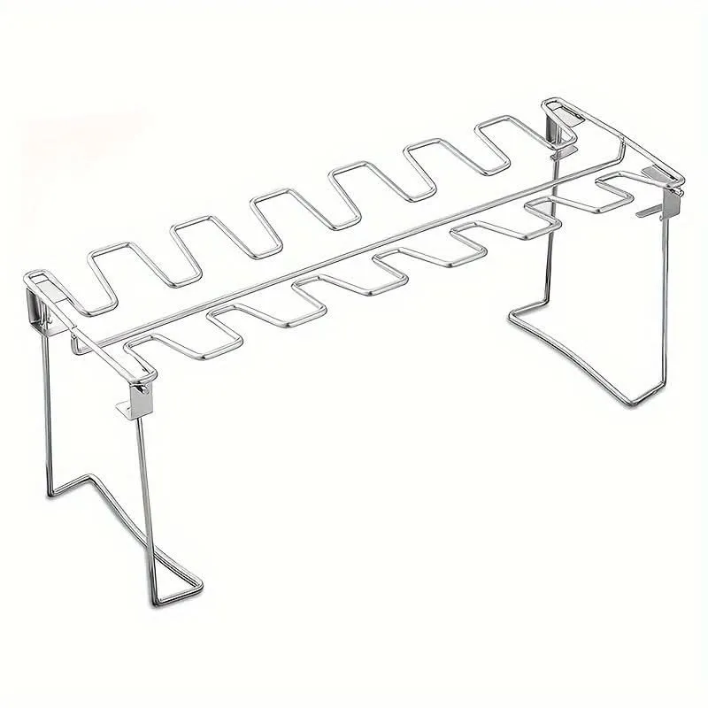 Folding Stainless Steel Chicken Wing Rack- 12 slots