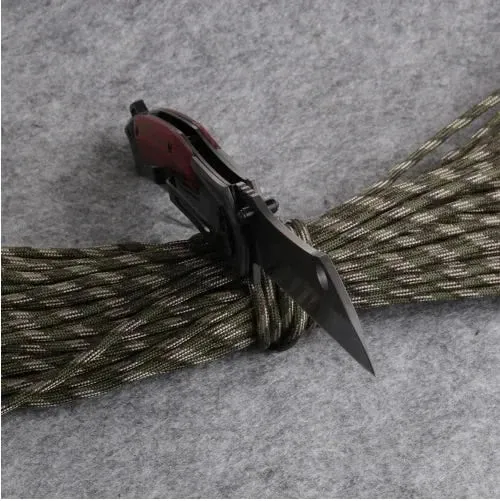 Folding Survival Rosewood Early access Tactical and 440C Steel Handle Camping Direct shipping Knife EDC Stainless for Hiking 20.5cm Pocket Blade Knife