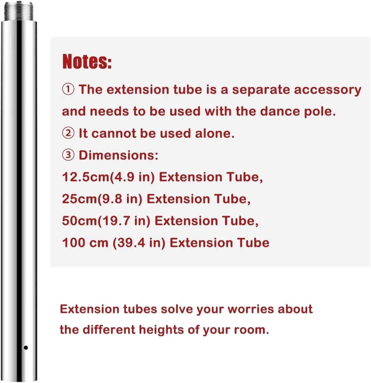 FOTN Stripper Pole,Dance Pole， Pole Dancing Pole, Platinum Stripper Pole Kit with Extension Accessories & Tools, Lockable Dancer Pole(100cm(39.4 in) Extension Tube)