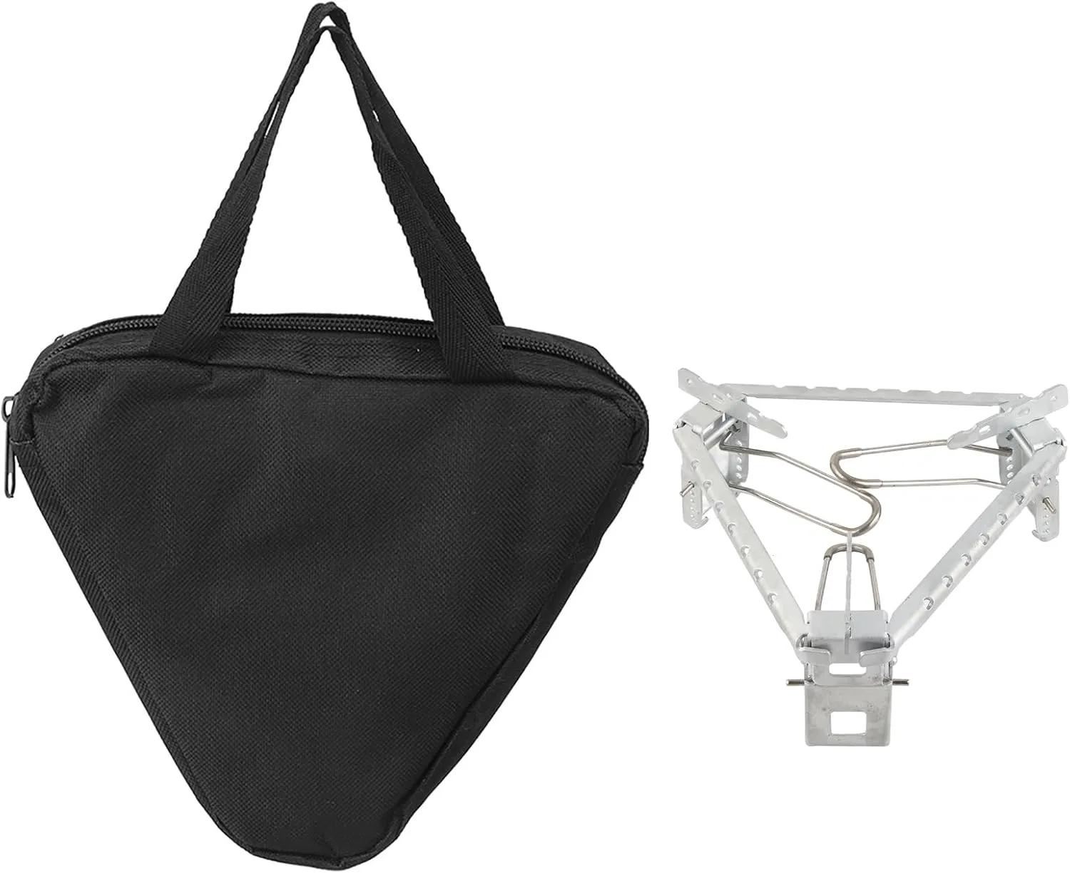 Gas Stove Outdoor Stove Bracket, Pot Rack Canister Tripod Stand for Outdoor Camping Accessory