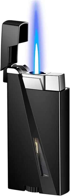 GAVIK Torch Lighter, Butane Windproof Lighter, Adjustable refillable Butane Fuel Lighter, Clear Beam, mini Lighter for BBQ BBQ Gas Fireplace fire Camping (Color : A)
