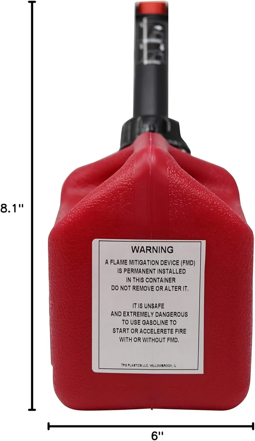 GB310 Press 'N Pour 1 Gallon Gas Can, Red