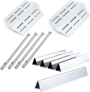 Genesis E-330 Grill 4 Burner 62752 7620 7621 Flavorizer Bars 65505 Heat Deflectors Replacement Parts for Weber Genesis Grill Parts 300 Series with Front Control E-310 E-320 S310 S320 S-330 EP310 EP320