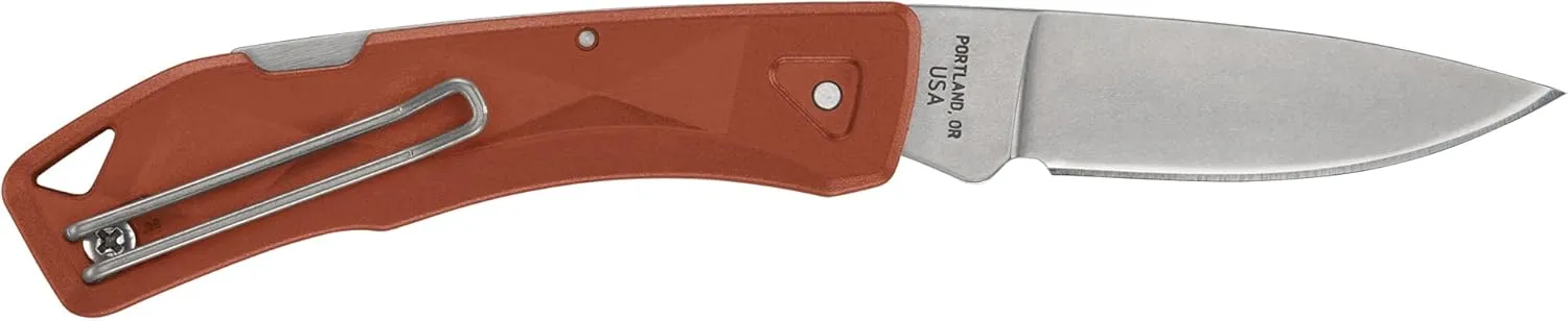 Gerber Gear LST Ultra - Lightweight EDC Knife - Survival Tactical Tool for Hiking, Camping & Outdoor - Compact Folding Pocket Knife - Stainless Steel Blade - Made in USA - Orange
