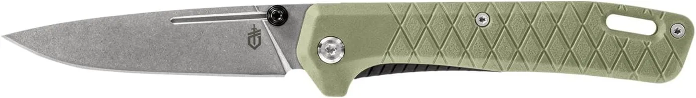 Gerber Gear Zilch Pocket Knife - 3.1" Plain Edge Blade Folding Knife - EDC Gear and Equipment - Lichen Green