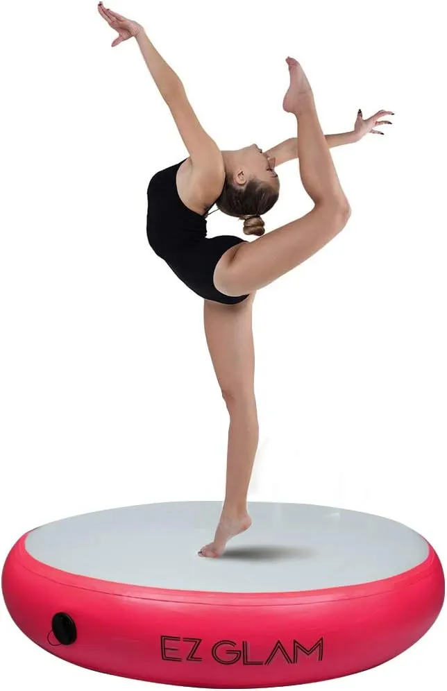 GLANT Air Mat Tumble Track AirSpot - Gymnastics Training Springboard - Round Inflatable Springboard