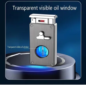 Gravity Induction, Intelligent Induction Metal Butane Lighter, 5 Ignition Modes, Windproof Dual Flame switchable, Adjustable Size, Inflatable Portable Lighter (excluding Fuel)(Silver*b)