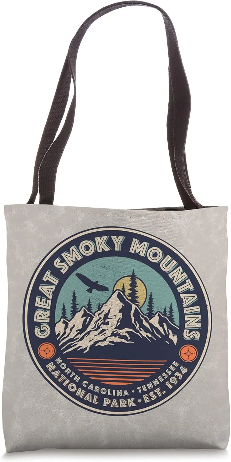 Great Smoky Mountains Vintage Look Tote Bag