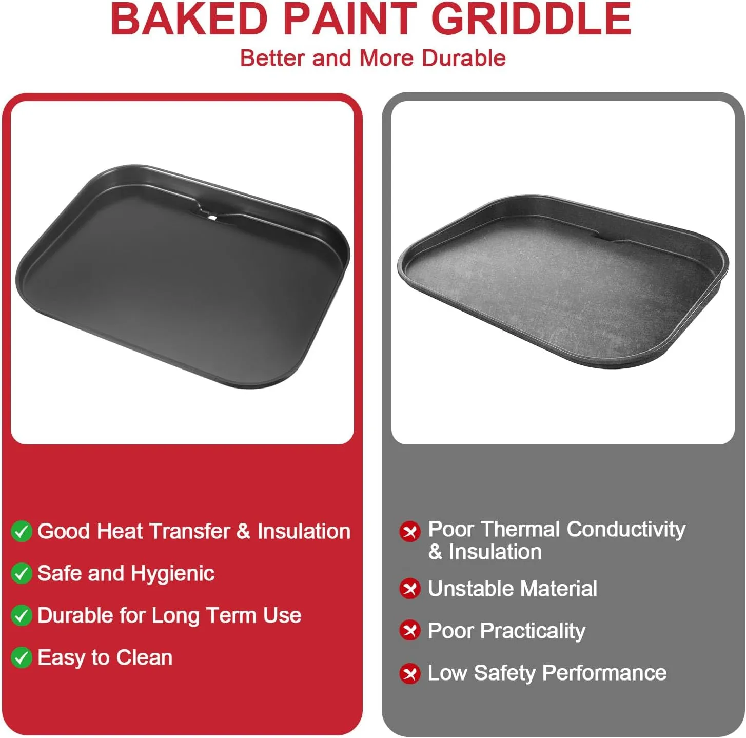 Griddle Plate and Rack for Ninja Woodfire Outdoor Grills OG700 Series, Non-Stick Flat Top Griddle Plate for Ninja XSKGRDPLT Woodfire OG701 OG751 Accessories, Insert