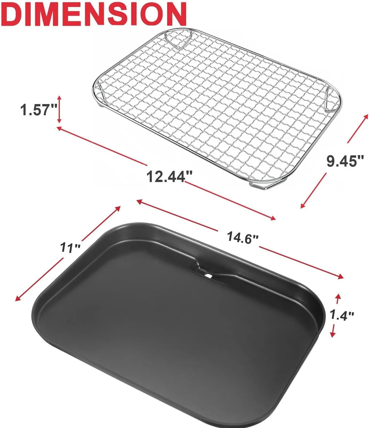 Griddle Plate and Rack for Ninja Woodfire Outdoor Grills OG700 Series, Non-Stick Flat Top Griddle Plate for Ninja XSKGRDPLT Woodfire OG701 OG751 Accessories, Insert