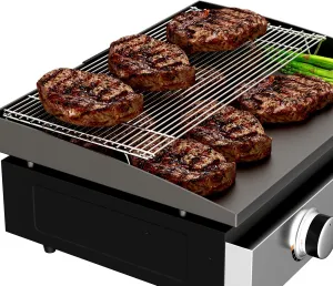 Griddle Warming Rack for Blackstone 22 28 36 Inch Griddle, Adjustable Grill Warming Rack for Blackstone Weber Charbroil and Most Tabletop Flat Top Griddle Accessories