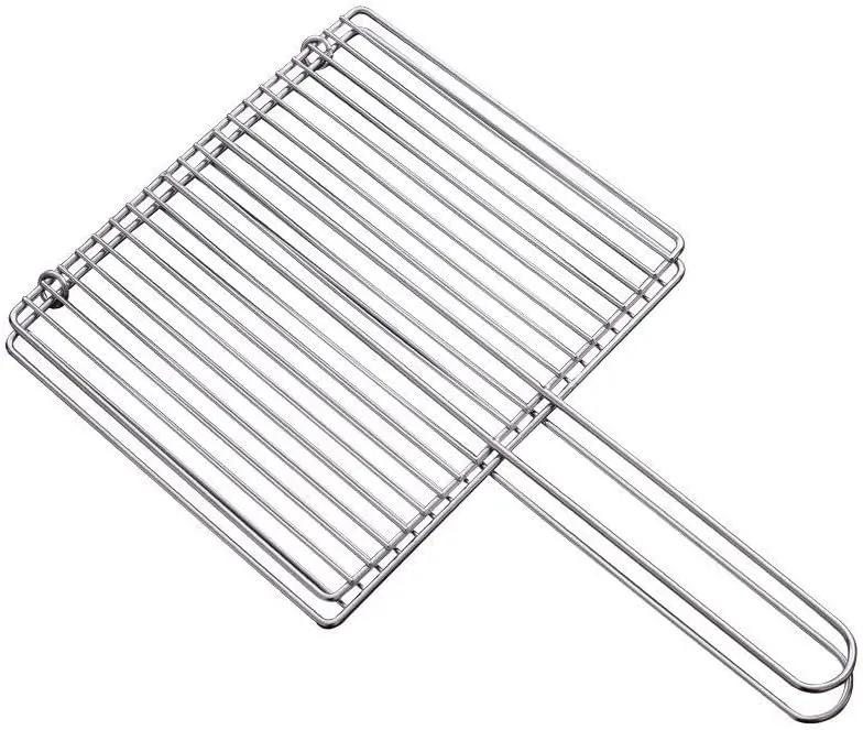 Grill Basket,BBQ Grill Rack, Stainless Steel Grilled Fish Clip Grilled Vegetables Bold Encryption Household Kitchen Barbecue Tools Outdoor 304 Barbecue Net (Color : B 30x20cm)