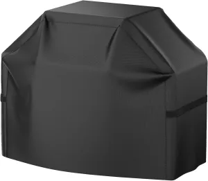 Grill Cover, 60 inch Heavy Duty BBQ Gas Grill Cover for Outdoor Grill, Waterproof, Weather Resistant, Anti-UV, Rip-Proof, Fade Resistant Barbecue Cover with Hook-and-Loop Straps for Most Grills