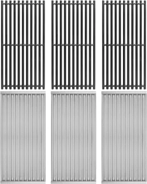Grill Grates and Emitter Plates for Charbroil Commercial TRU-Infrared 3 Burner 463242516 463242515 466242515 466242615 463243016 463367516 463367016 466242516 463342620, G466-0025-W1A G466-2400-W1