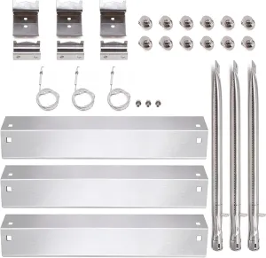 Grill Parts for Char-griller Replacement Parts, Chargriller 5050, 5650, 3001, 3072, 5072, 3030, 3008, 5252, 3000, 4000, King-griller 3008, 5252, Heat Plate, Burner Tubes, Ignitor, Hanger Brackets.