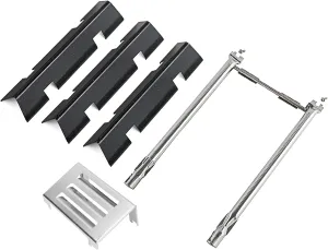 Grill Parts for Weber Spirit 2 Parts GS4 Spirit II 200 SER, Replacement Parts for Weber 7635 67045 69796 Flavorizer Bars, 69785 67024 Burner Tube, 69899 67278 Crossover Tube & 67060 Heat Deflector