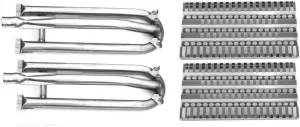 Grill Parts Zone Replacement Kit for DCS DCS48DS-BQA, 27DBQR, BG27-BQ, DCS BGB30-BQR-N, 48EBQR, BG36-BQARN, BG48-BQRL Gas Models Includes 2 Burners and 2 Heat Plates
