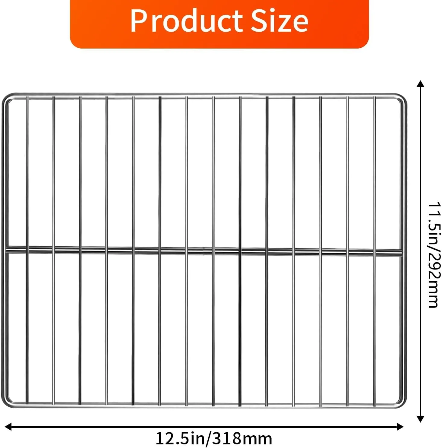 Grill Rack for Emeril Lagasse 26 QT Extra Large Air Fryer, 12.5''*11.5'' Stainless Steel Air Fryer Accessories Roasting Steamer Wire Rack