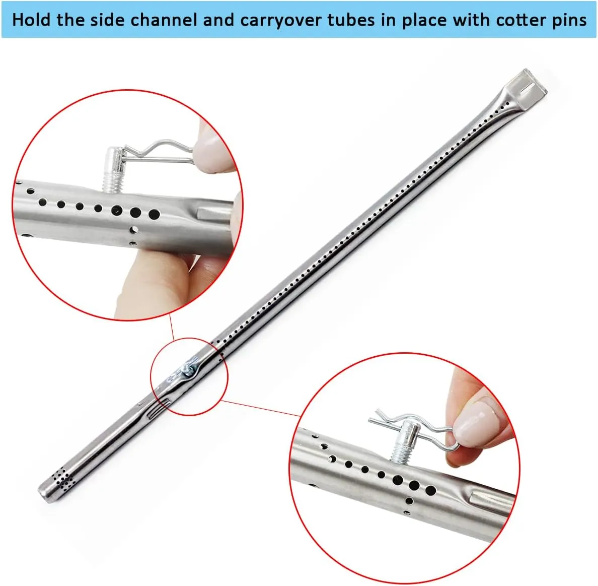 Grill Replacement Parts for Charbroil Performance 5 Burner 463448021 463450022 463451022, 4 Burner 463365021, 463366022 463352521, G325-0002-W1 Heat Plate, G327-2100-W1 Burner, Igniter, Crossover Tube