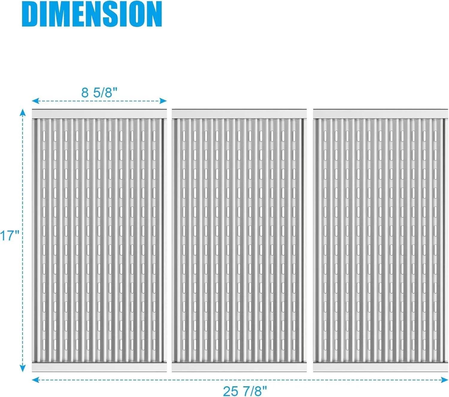 Grill Replacement Parts for Charbroil Performance Tru Infrared 3 Burner 463370719 463371116 463280019 463371716 17" Emitter Plates Heat Tent Plates and Grill Burners for Charbroil G466-2500-W1