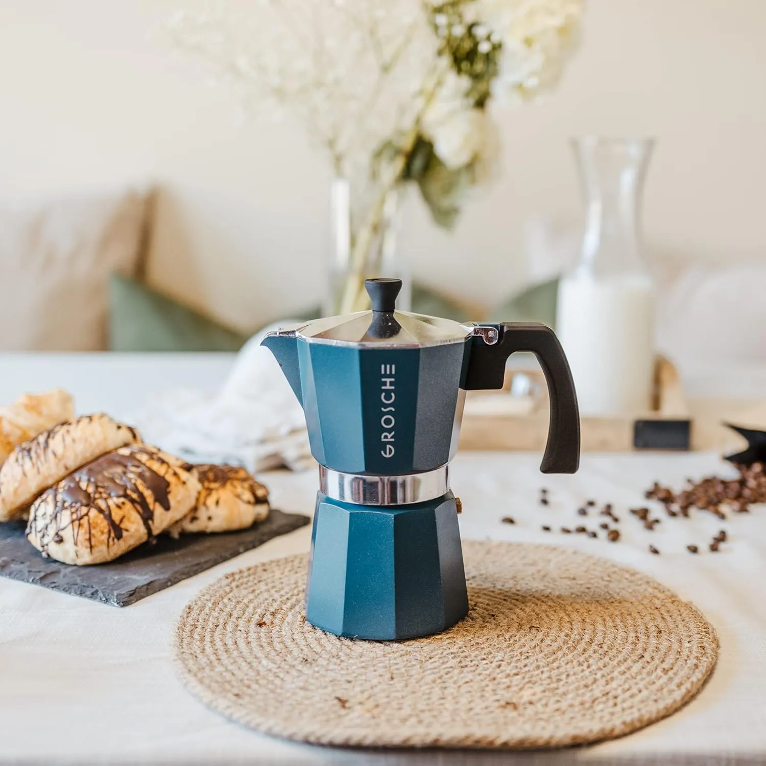 GROSCHE Milano Moka Pot | Stovetop Espresso Percolator & Coffee Maker – Portable, Ideal for Home and Camping