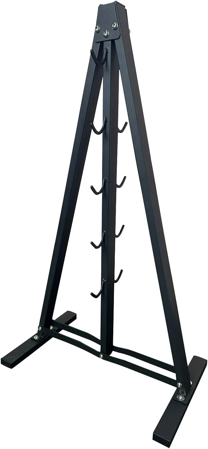 Gym Fitness LAT Pull Down Bar Storage Rack for Mag Grip - Heavy Duty A-Frame Stand for LAT Pulldown Attachments