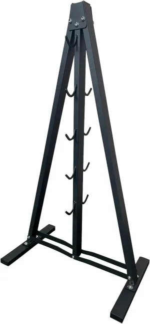 Gym Fitness LAT Pull Down Bar Storage Rack for Mag Grip - Heavy Duty A-Frame Stand for LAT Pulldown Attachments