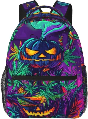 Halloween Skull Witch Portable Backpack For Trekking Commute Backpacking