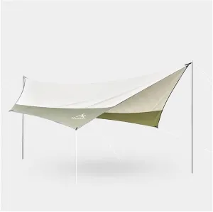 Hammock Rain Fly Tent Camping Tarp, Lightweight Camping Shelter for Outdoor, Travel, Sunshade,440 X 470cm for Camping, Travel, Outdoor, Hammocks