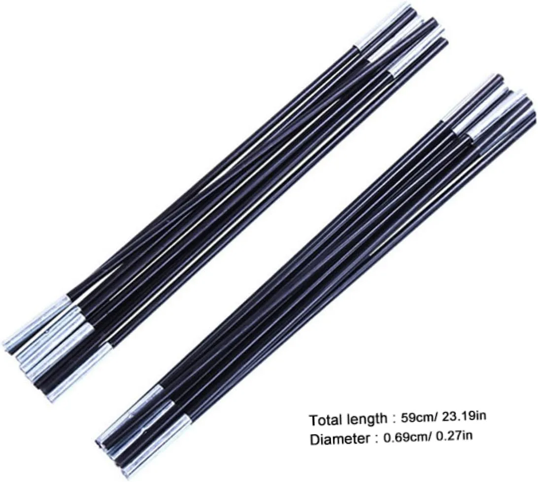 HANABASS 4 Pcs Camping Accessories Camping Pole Replacement Kit for Tent Pole Heavy Dutytent Pole Tent Poles