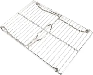 HANABASS Portable Barbecue Rack Metal Barbecue Grill Folding Grill for Camping Easy to Clean