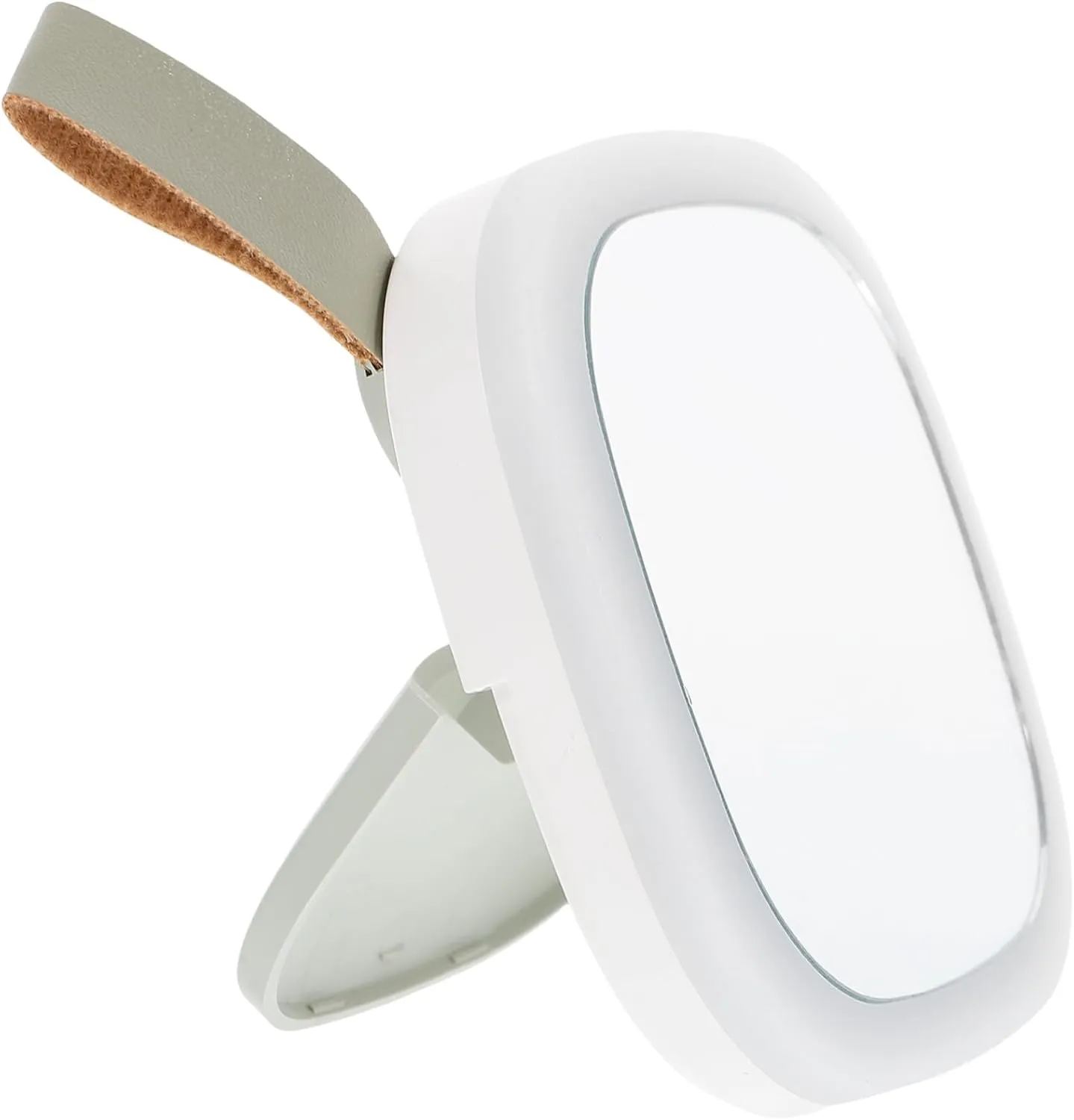 Handheld Led Mirror Light Portable Compact Makeup Mirror with Travel Light Rechargeable Night