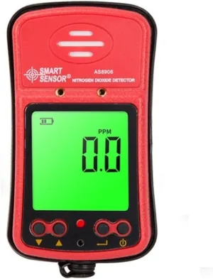 Handheld NO2 Gas Leak Detector 0-20PPM Portable LCD Display Rechargeable Li-Battery Powered Digital Nitrogen Dioxide Gas Monitor