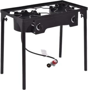 Happygrill Grill Burners Stove Outdoor 2-Burner High Pressure Propane Gas Camp Stove