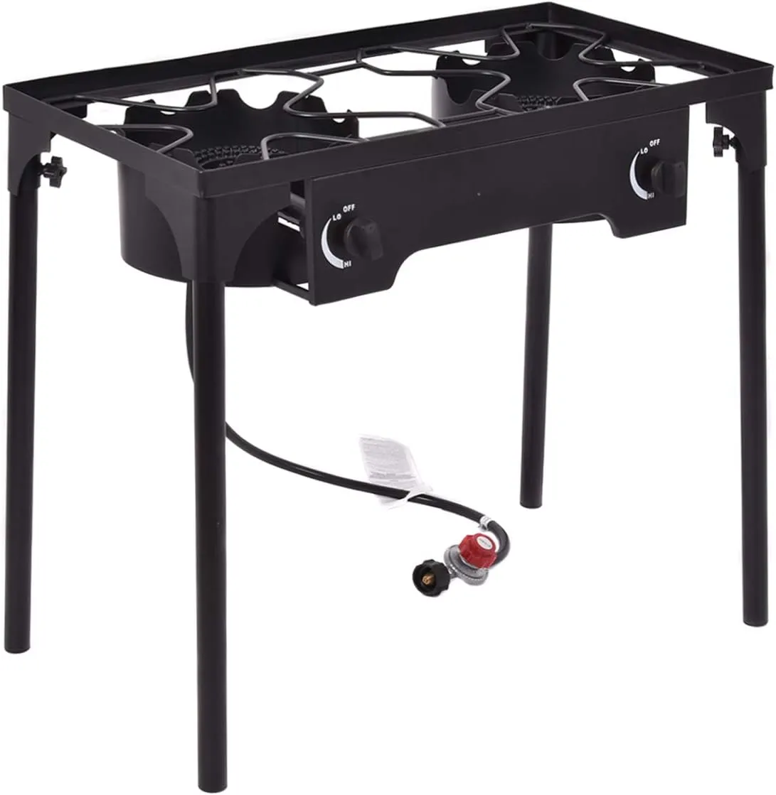 Happygrill Grill Burners Stove Outdoor 2-Burner High Pressure Propane Gas Camp Stove