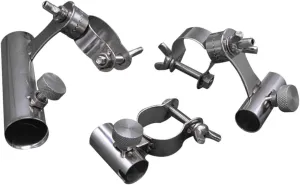 Happyyami Fishing Rod Bracket 3 Piece Stainless Steel Holders Telescopic Rod Holder Easy to Install for Bank Fishing