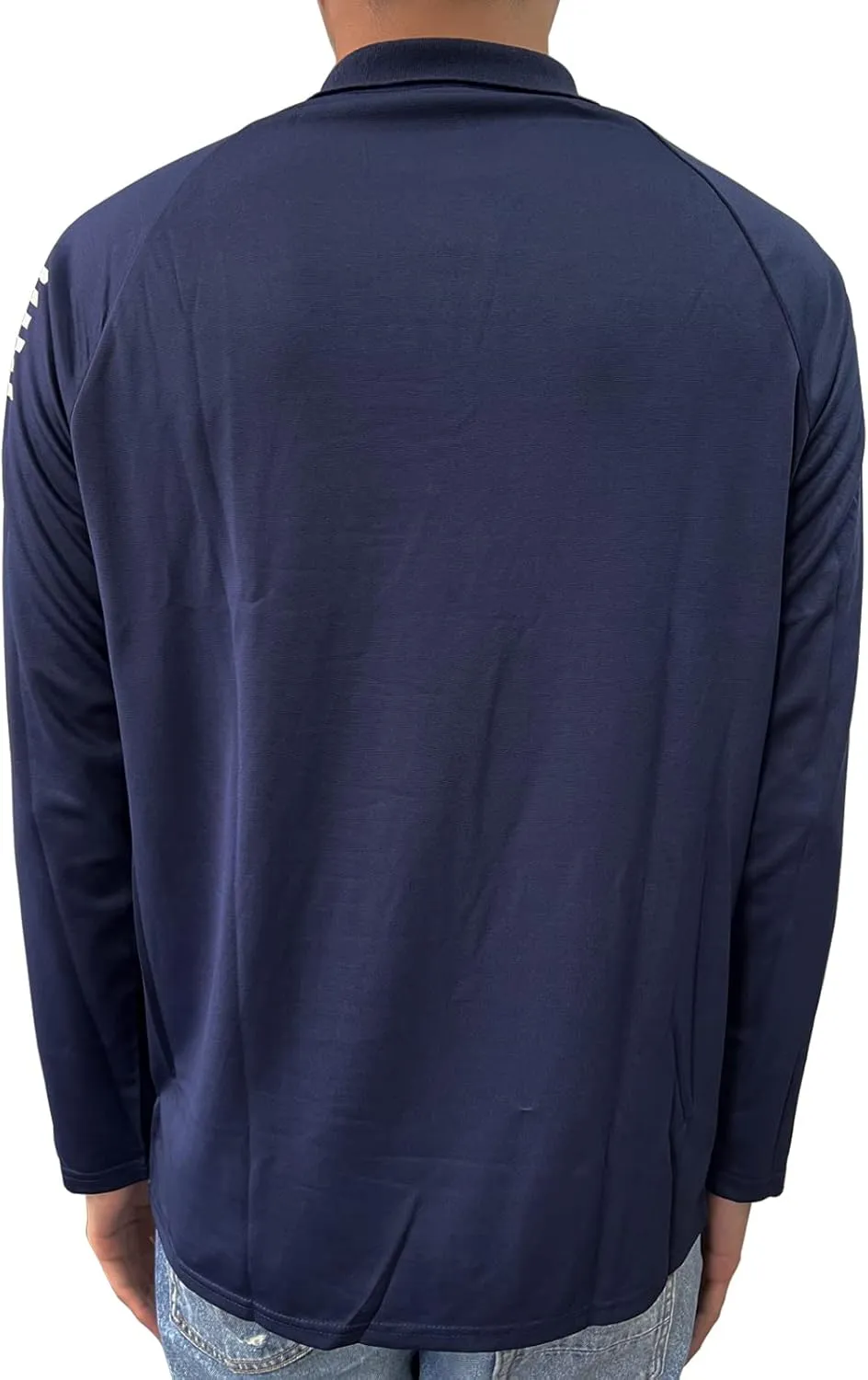 HARGLESMAN Mens American Flag Long Sleeve Polo Shirt
