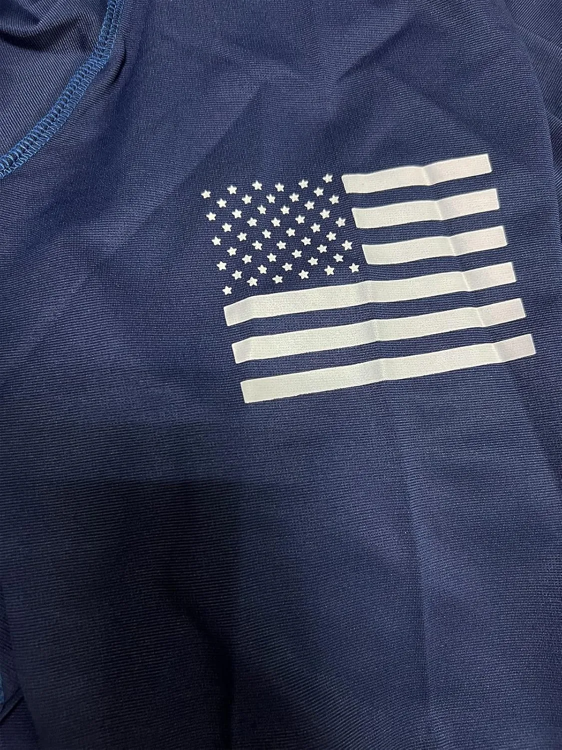 HARGLESMAN Mens American Flag Long Sleeve Polo Shirt