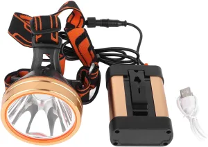 Headlamp Wearable Hat Light Super Bright with 1800mAh Lithium Battery, Solid Aluminum Alloy Headlamp Headlight IPX5 Waterproof Flashlight Headlamp for Adults Kids Outdoor Hunting Hiking Camping