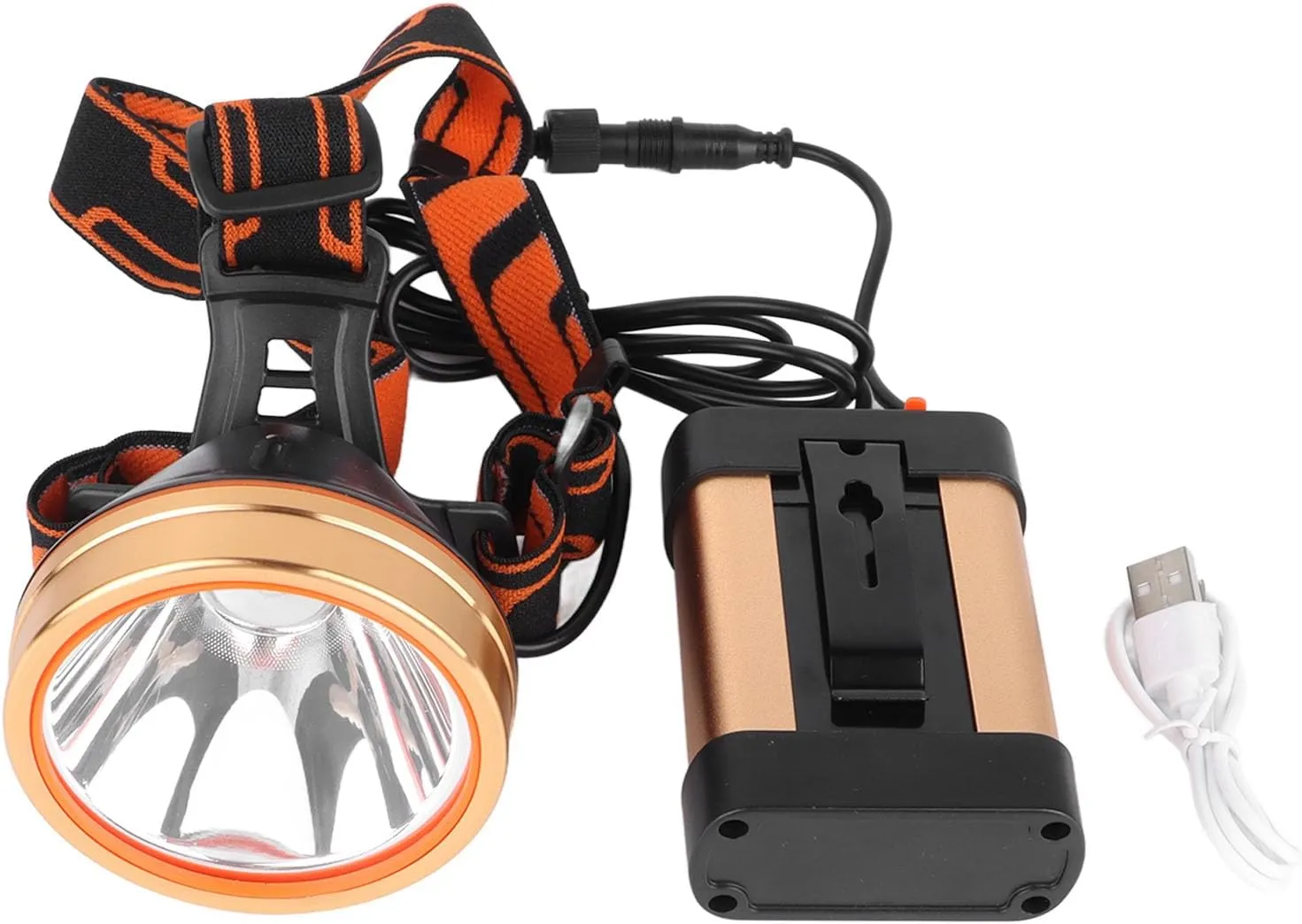 Headlamp Wearable Hat Light Super Bright with 1800mAh Lithium Battery, Solid Aluminum Alloy Headlamp Headlight IPX5 Waterproof Flashlight Headlamp for Adults Kids Outdoor Hunting Hiking Camping