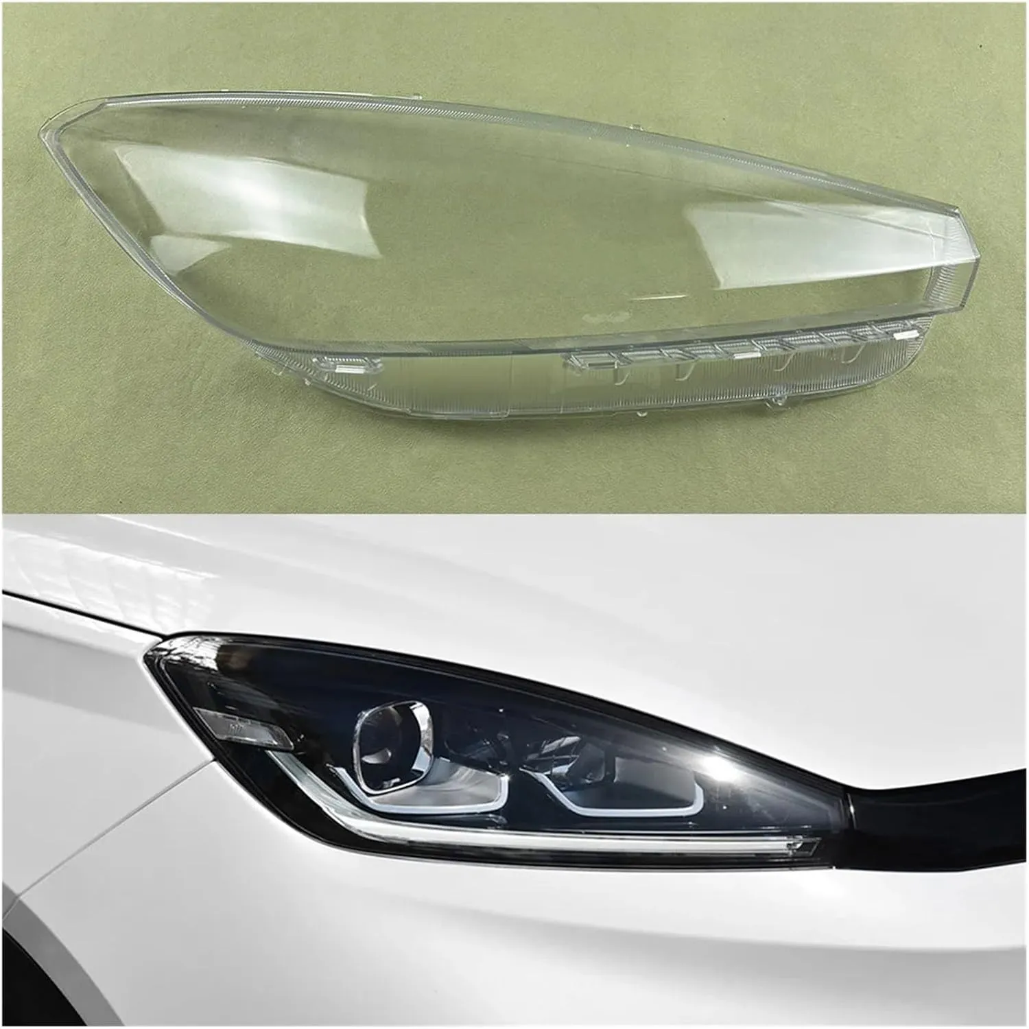 Headlight Cover Transparent Mask Headlamp Lamp Shell Lens Lampshade for 2018-2021 Compatible for Weltmeister EX5(Right)